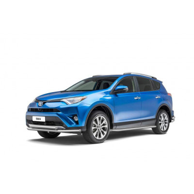Защита переднего бампера двойная 63/63мм (НПС) для Toyota Rav4 2016-